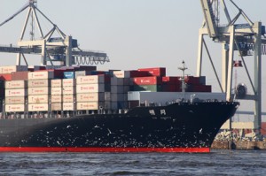 Container-Hafenlieger